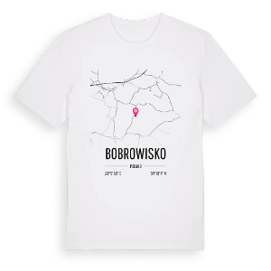 Bobrowisko karta t-shirt – ekologisk bomull t-shirt från Pinshirt