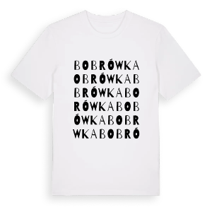Bobrówka ordlek t-shirt – ekologisk bomull t-shirt från Pinshirt