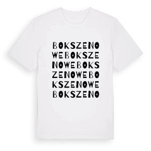 Boksze Nowe ordlek t-shirt – ekologisk bomull t-shirt från Pinshirt