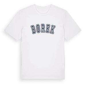 Borek college t-shirt – ekologisk bomull t-shirt från Pinshirt