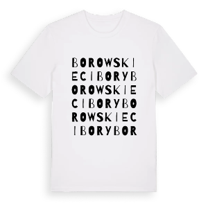 Borowskie Cibory ordlek t-shirt – ekologisk bomull t-shirt från Pinshirt