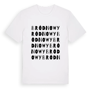 Bród Nowy ordlek t-shirt – ekologisk bomull t-shirt från Pinshirt