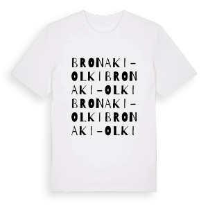 Bronaki-Olki ordlek t-shirt – ekologisk bomull t-shirt från Pinshirt