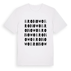 Bronowo ordlek t-shirt – ekologisk bomull t-shirt från Pinshirt