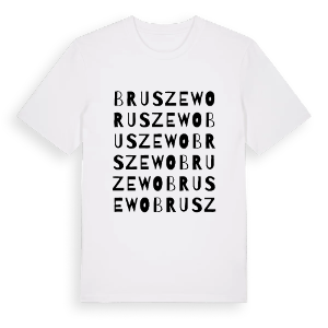 Bruszewo ordlek t-shirt – ekologisk bomull t-shirt från Pinshirt