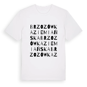 Brzozówka Ziemiańska ordlek t-shirt – ekologisk bomull t-shirt från Pinshirt