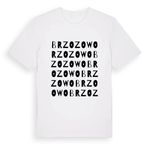 Brzozowo ordlek t-shirt – ekologisk bomull t-shirt från Pinshirt