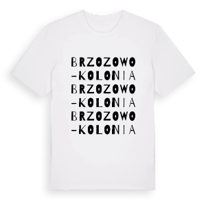 Brzozowo-Kolonia ordlek t-shirt – ekologisk bomull t-shirt från Pinshirt