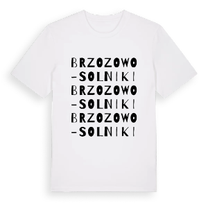 Brzozowo-Solniki ordlek t-shirt – ekologisk bomull t-shirt från Pinshirt