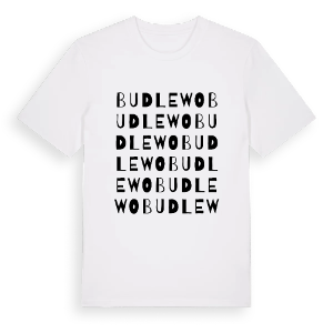 Budlewo ordlek t-shirt – ekologisk bomull t-shirt från Pinshirt