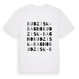 Budzisk-Bagno ordlek t-shirt – ekologisk bomull t-shirt från Pinshirt