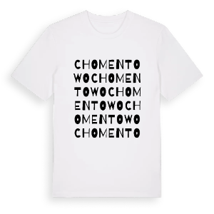 Chomentowo ordlek t-shirt – ekologisk bomull t-shirt från Pinshirt
