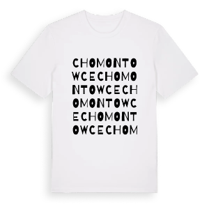 Chomontowce ordlek t-shirt – ekologisk bomull t-shirt från Pinshirt