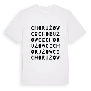 Chorużowce ordlek t-shirt – ekologisk bomull t-shirt från Pinshirt