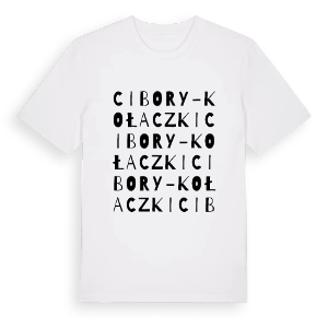 Cibory-Kołaczki ordlek t-shirt – ekologisk bomull t-shirt från Pinshirt
