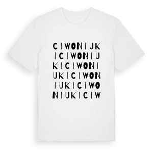 Ciwoniuki ordlek t-shirt – ekologisk bomull t-shirt från Pinshirt