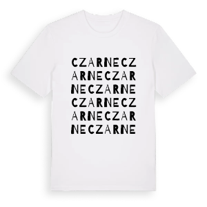 Czarne ordlek t-shirt – ekologisk bomull t-shirt från Pinshirt