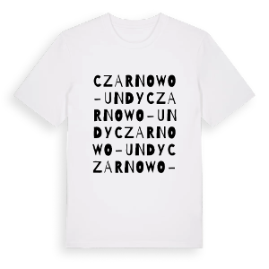 Czarnowo-Undy ordlek t-shirt – ekologisk bomull t-shirt från Pinshirt