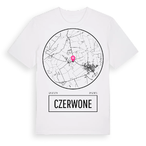 Czerwone t-shirt – ekologisk bomull t-shirt från Pinshirt