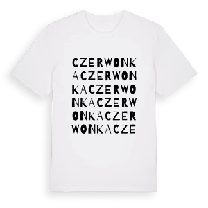 Czerwonka ordlek t-shirt – ekologisk bomull t-shirt från Pinshirt