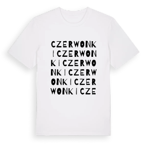 Czerwonki ordlek t-shirt – ekologisk bomull t-shirt från Pinshirt