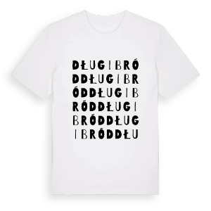 Długi Bród ordlek t-shirt – ekologisk bomull t-shirt från Pinshirt