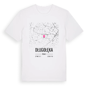 Długołęka karta t-shirt – ekologisk bomull t-shirt från Pinshirt