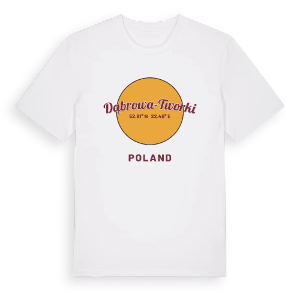 Dąbrowa-Tworki cirkel t-shirt – ekologisk bomull t-shirt från Pinshirt