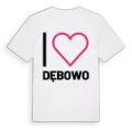 Jag älskar Dębowo t-shirt stort tryck