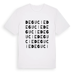 Degucie ordlek t-shirt – ekologisk bomull t-shirt från Pinshirt