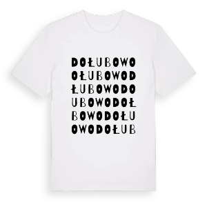 Dołubowo ordlek t-shirt – ekologisk bomull t-shirt från Pinshirt
