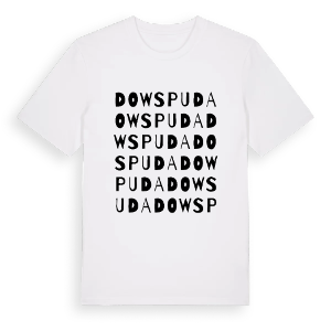 Dowspuda ordlek t-shirt – ekologisk bomull t-shirt från Pinshirt
