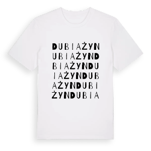 Dubiażyn ordlek t-shirt – ekologisk bomull t-shirt från Pinshirt