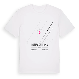 Dubińska Ferma karta t-shirt – ekologisk bomull t-shirt från Pinshirt