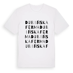 Dubińska Ferma ordlek t-shirt – ekologisk bomull t-shirt från Pinshirt