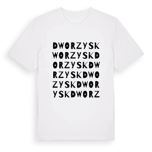 Dworzysk ordlek t-shirt – ekologisk bomull t-shirt från Pinshirt