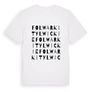Folwarki Tylwickie ordlek t-shirt – ekologisk bomull t-shirt från Pinshirt
