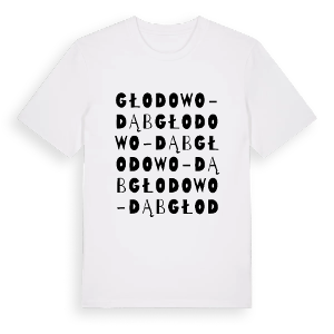 Głodowo-Dąb ordlek t-shirt – ekologisk bomull t-shirt från Pinshirt