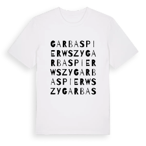 Garbas Pierwszy ordlek t-shirt – ekologisk bomull t-shirt från Pinshirt