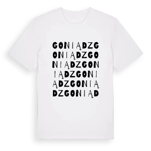Goniądz ordlek t-shirt – ekologisk bomull t-shirt från Pinshirt