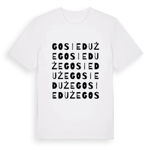 Gosie Duże ordlek t-shirt – ekologisk bomull t-shirt från Pinshirt