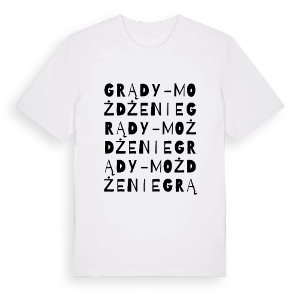 Grądy-Możdżenie ordlek t-shirt – ekologisk bomull t-shirt från Pinshirt