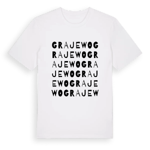 Grajewo ordlek t-shirt – ekologisk bomull t-shirt från Pinshirt