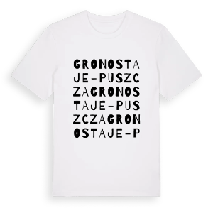Gronostaje-Puszcza ordlek t-shirt – ekologisk bomull t-shirt från Pinshirt