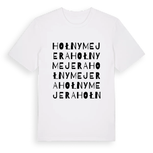Hołny Mejera ordlek t-shirt – ekologisk bomull t-shirt från Pinshirt