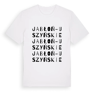 Jabłoń-Uszyńskie ordlek t-shirt – ekologisk bomull t-shirt från Pinshirt