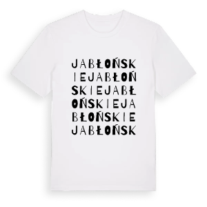 Jabłońskie ordlek t-shirt – ekologisk bomull t-shirt från Pinshirt