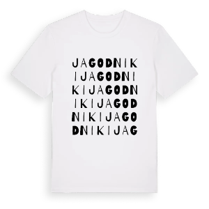 Jagodniki ordlek t-shirt – ekologisk bomull t-shirt från Pinshirt