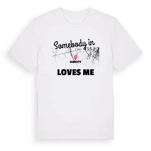 Någon i Jarnuty älskar mig t-shirt – ekologisk bomull t-shirt från Pinshirt