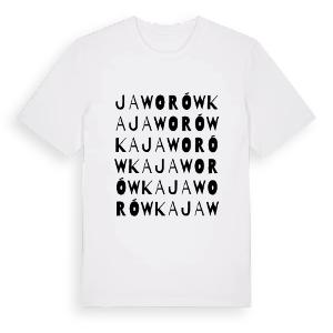 Jaworówka ordlek t-shirt – ekologisk bomull t-shirt från Pinshirt